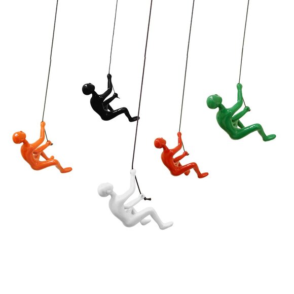 Climbing Man Home Decor Classic Wall-Art Sculpture | 5-Piece - Picture 1 of 3